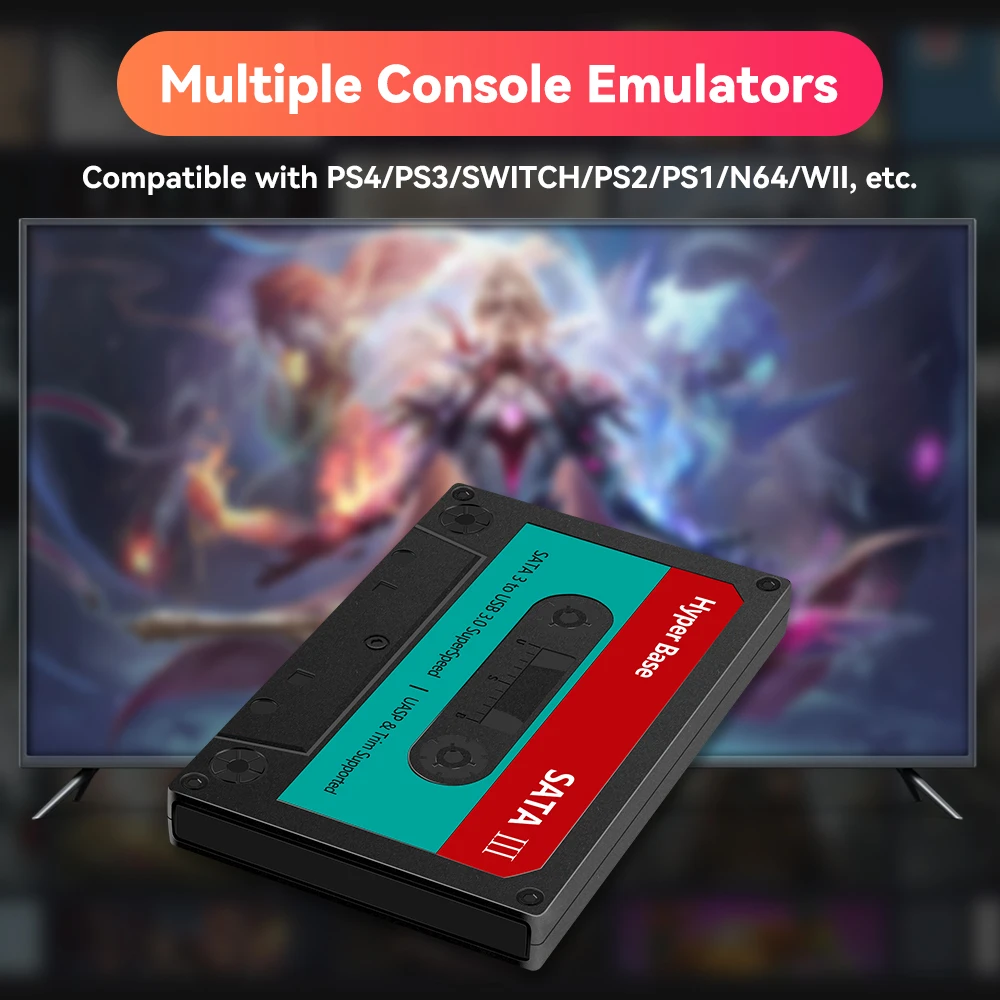 Playnite System500G External Game Hard Drive with 44 AAA Games for PS4/PS3/PS2/XBOX/WiiU/Wii Plug&Play Gaming HDD For Windows PC