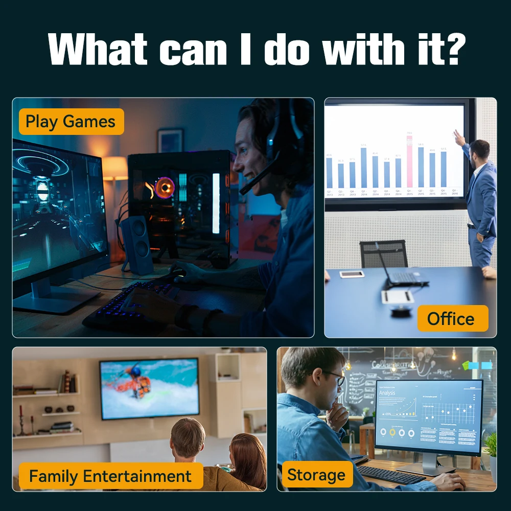 Retrobat＆Playnite System HDD Retro Game Console for PS3/PS2/WIIU/WII/Switch/MAME 50+Emulators 38293 Games＆42 AAA PC Games for PC