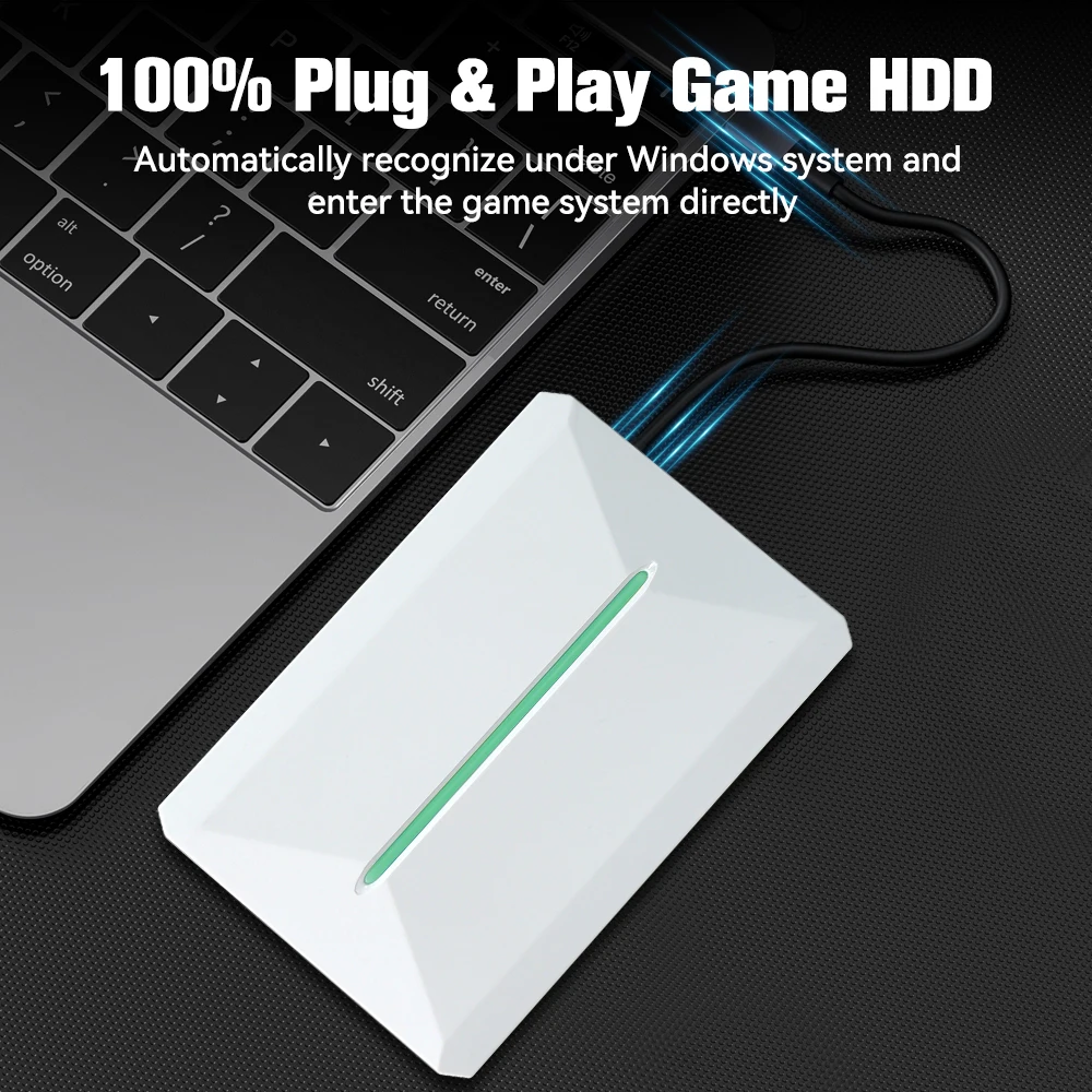 Retrobat＆Playnite System HDD Retro Game Console for PS3/PS2/WIIU/WII/Switch/MAME 50+Emulators 38293 Games＆42 AAA PC Games for PC