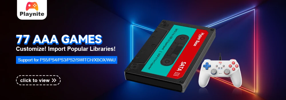 Retrobat＆Playnite System HDD Retro Game Console for PS3/PS2/WIIU/WII/Switch/MAME 50+Emulators 38293 Games＆42 AAA PC Games for PC