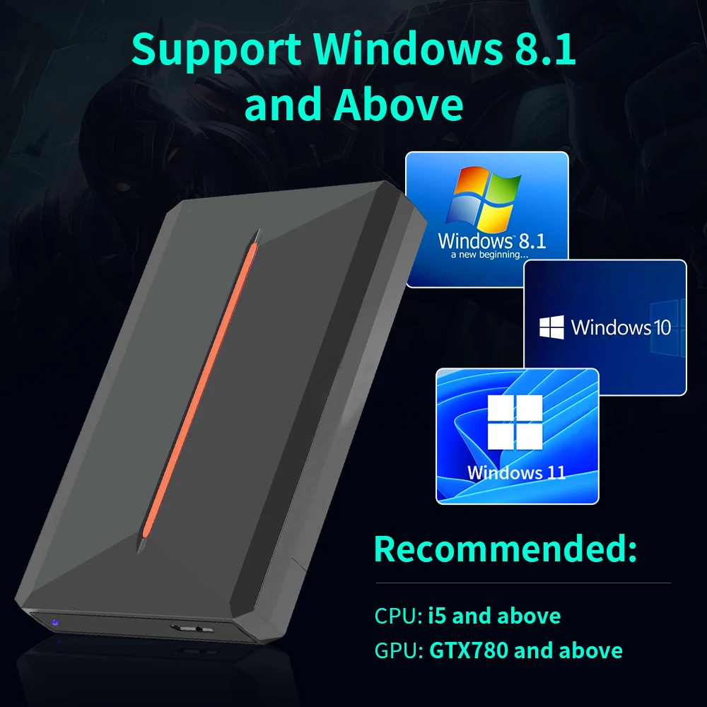 Lbox 500GB Video Game Hard Drive with 3700+ PC/3D Games Retro Game Console for PS4/PS3/PS2/PS1/Wii/Wiiu/N64/DC For Win PC/Laptop