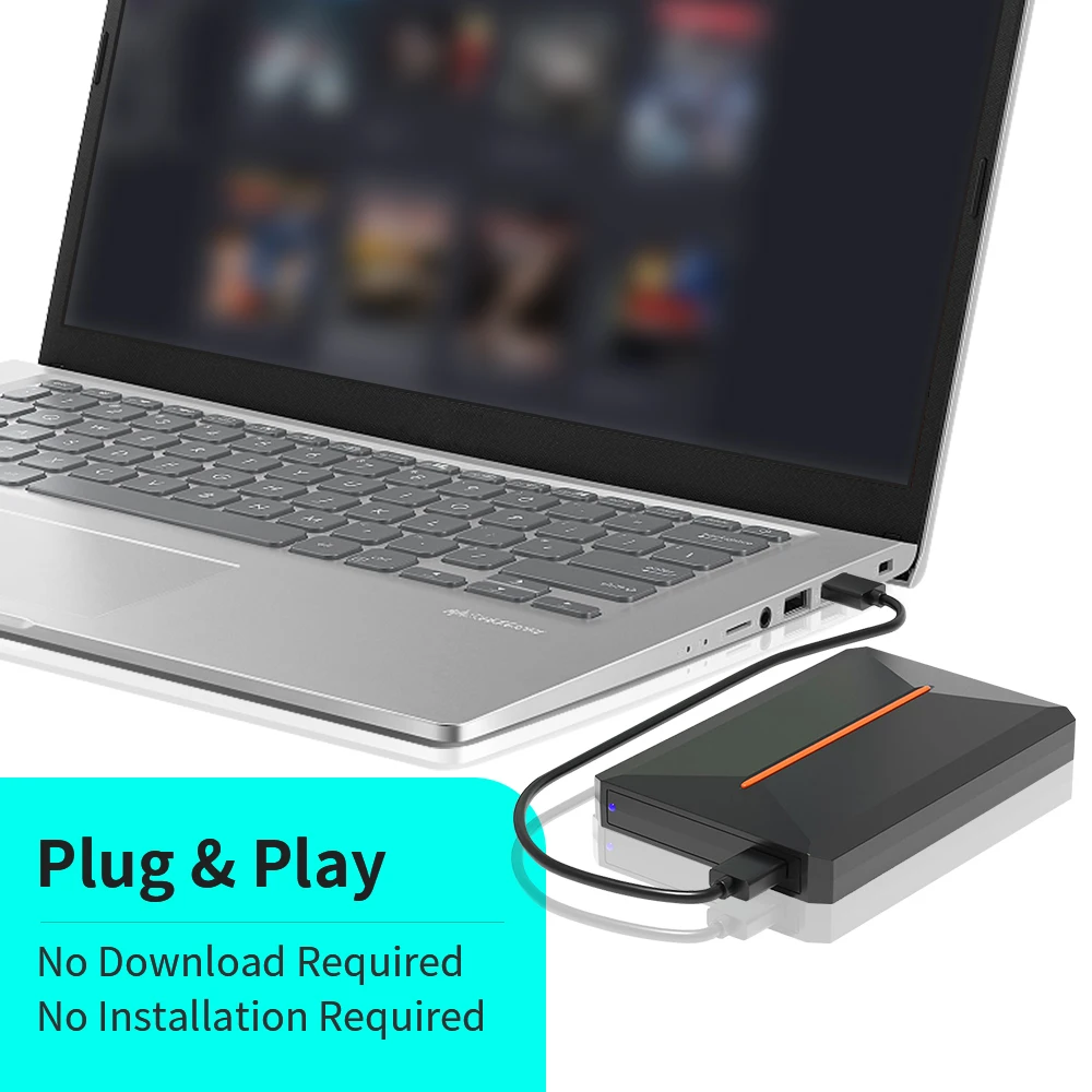 Lbox 500GB Video Game Hard Drive with 3700+ PC/3D Games Retro Game Console for PS4/PS3/PS2/PS1/Wii/Wiiu/N64/DC For Win PC/Laptop