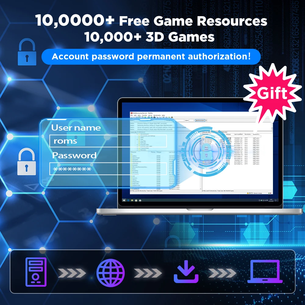 Portable 500G Retrobat Gaming HDD Game Consoles 70+Emulator 64000+Retro Games for PS3/PS2/DC/N64/PSP/MAME/SS/PS1  for Windows PC