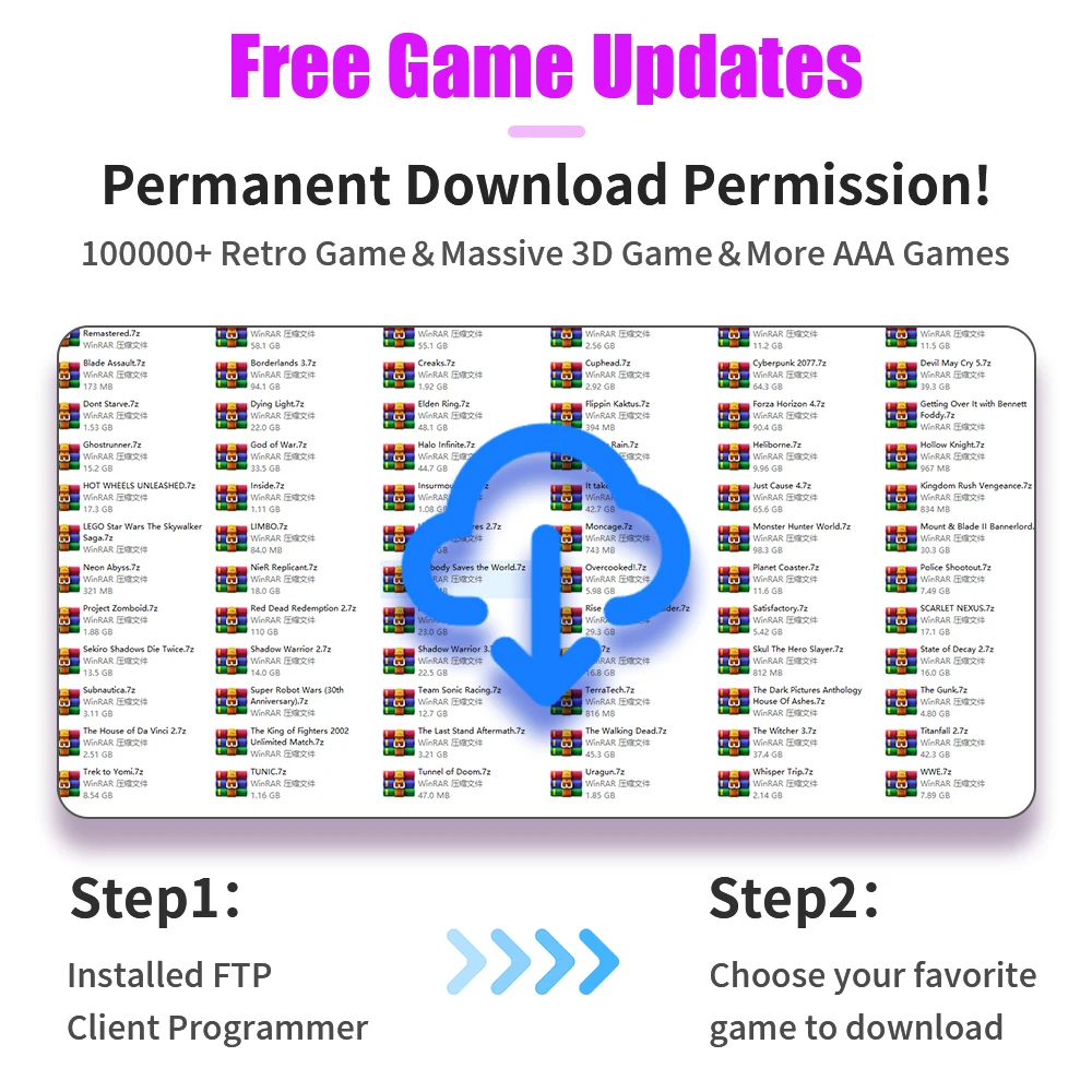 Launchbox 500G Portable Gaming HDD Retro Game Console With 3760+PC/3D Gamesfor PS4/PS3/PS2/WiiU/Wii/N64/DC/PS1 for Win PC/Laptop