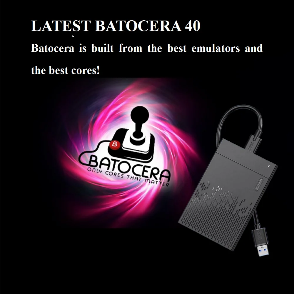 Retro Game Batocera 40 Linux 500G HDD Console with over 13000 high score games for PS3 PS2 PS1 Wii WiiU DC N64 and Windows PC