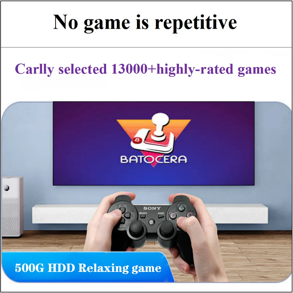 Retro Game Batocera 40 Linux 500G HDD Console with over 13000 high score games for PS3 PS2 PS1 Wii WiiU DC N64 and Windows PC