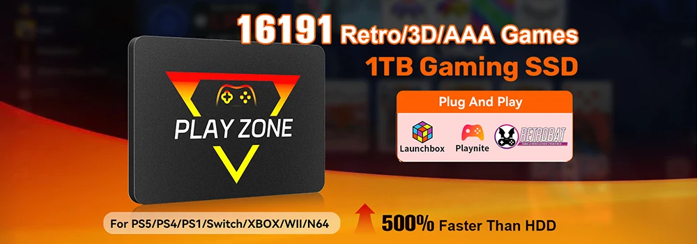 64G USB Game Stick With 8300+Retro Games For PSP/N64/SNES/NES/Gameboy/Dreamcast/DS For Windows PC&Handheld Retrobat Game Console