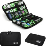 Waterproof Nylon Storage Bag Outdoor Travel Bag USB Data Cable Storage Case Camping Hiking Organizer Bag Electronic Accessories