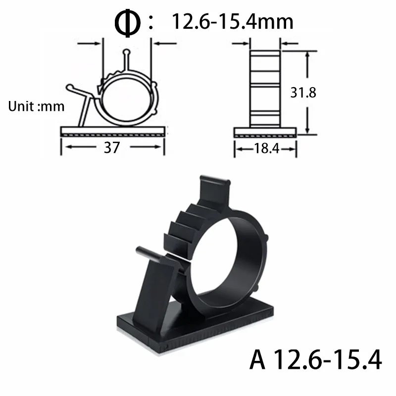 Black A 12.6-15.4mm
